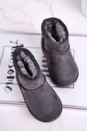 Varma barn ungdoms snöskor Grå Gooby 2