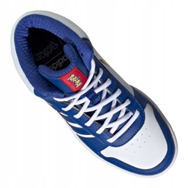 Adidas Hoops Mid 2.0 Jr FW3167 skor vit blå 3