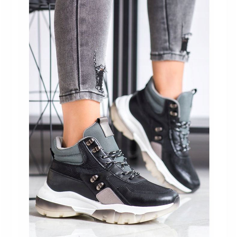 SHELOVET Svarta mode sneakers mångfärgad 1