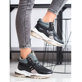 SHELOVET Svarta mode sneakers mångfärgad 2