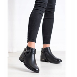 Anesia Paris Klassiska stövlar med spänne svart 1