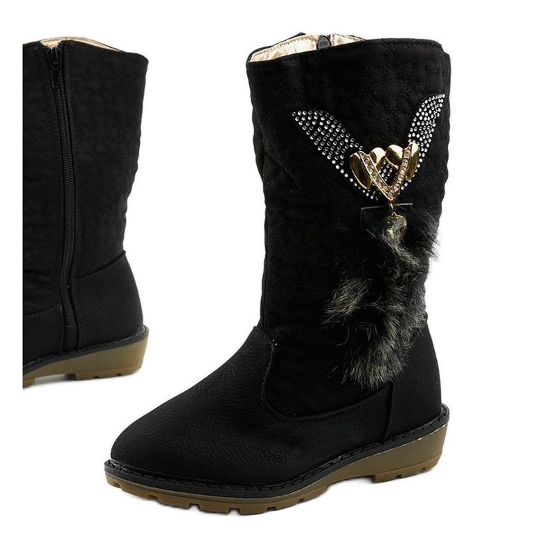 Eilris barnisolerade stövlar för tjejer svart 1