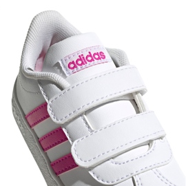 Adidas Vl Court 2.0 Cmf Jr EG3890 skor vit rosa 1