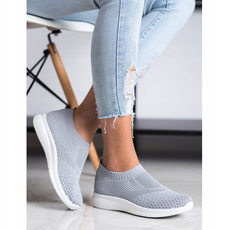 SHELOVET Slip On Sneakers grå 1