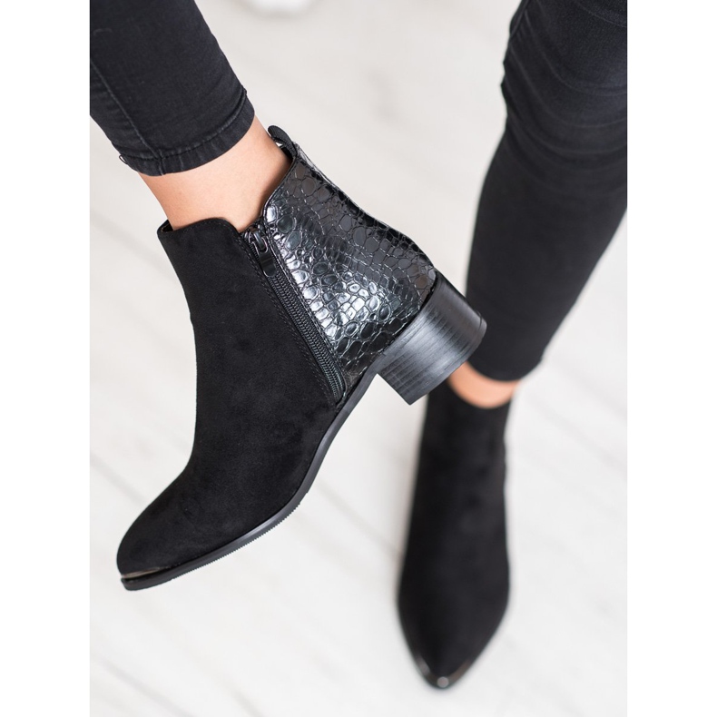 Kayla Snygga stövlar på en låg stolpe svart 2