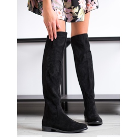 Sergio Leone Stövlar med asymmetriska överdelar svart 1