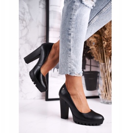 Dampumpar Maciejka på häl och platta svart 02629-01 / 00-1 2