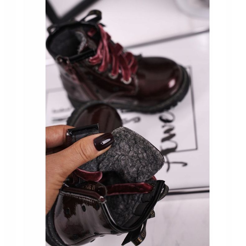 EVE Rödbrun lackerade stövlar Essie 1