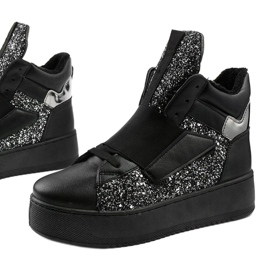 Svarta isolerade stövlar från Hentevar silver- 1