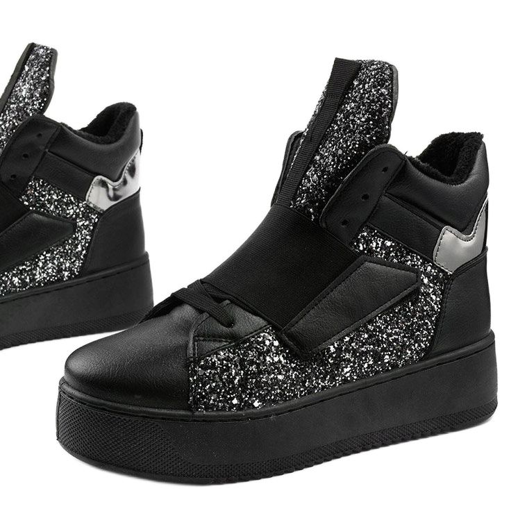 Svarta isolerade stövlar från Hentevar silver- 1