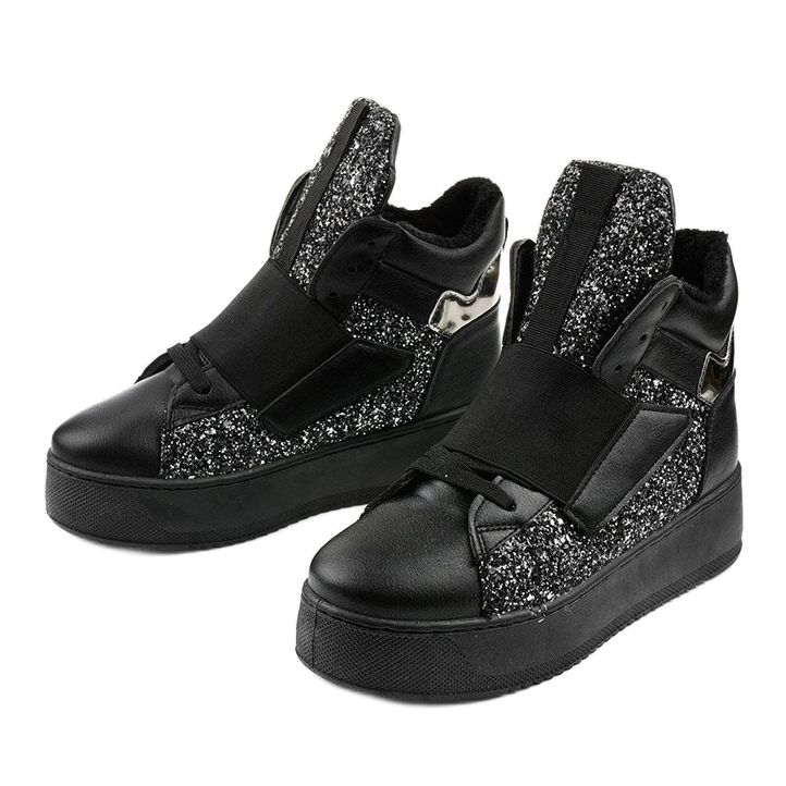 Svarta isolerade stövlar från Hentevar silver- 2