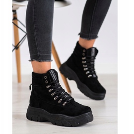 SHELOVET Black Fashion Trappers svart 1