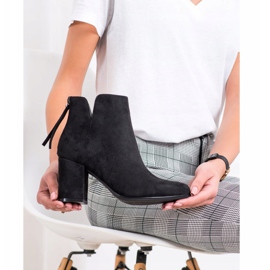 Queentina Trendiga stövlar på stolpen svart 2