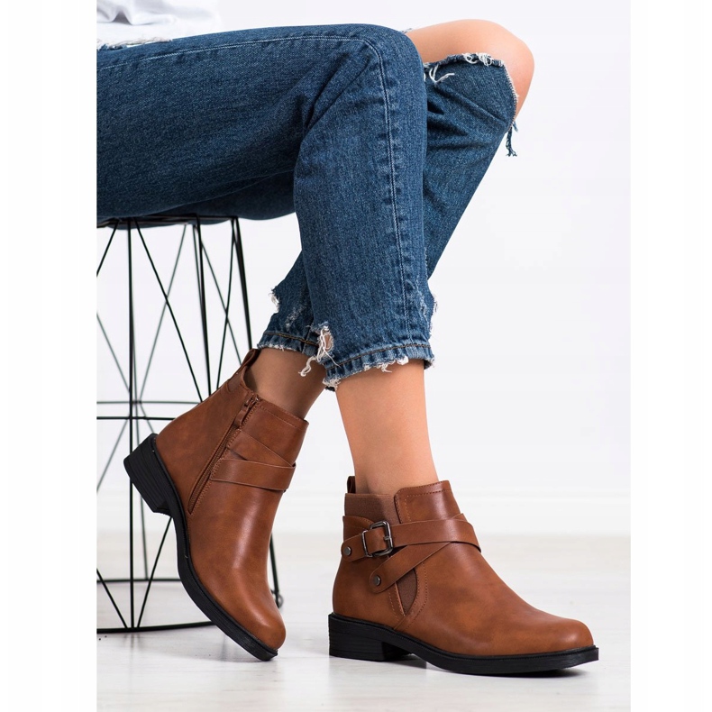 Top Shoes Klassiska bruna stövlar 2