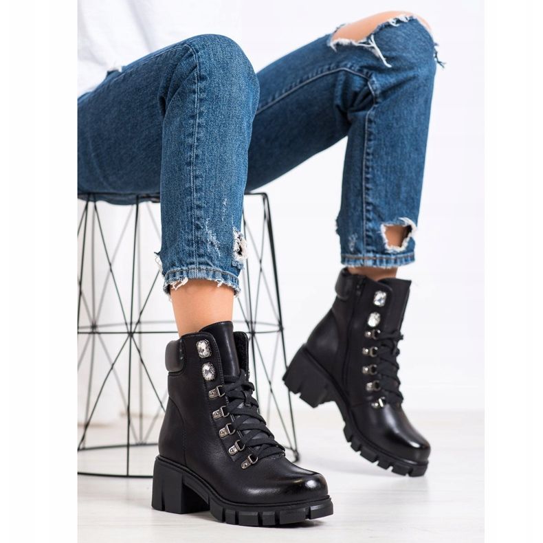 Ideal Shoes Eco Leather Workers svart 1