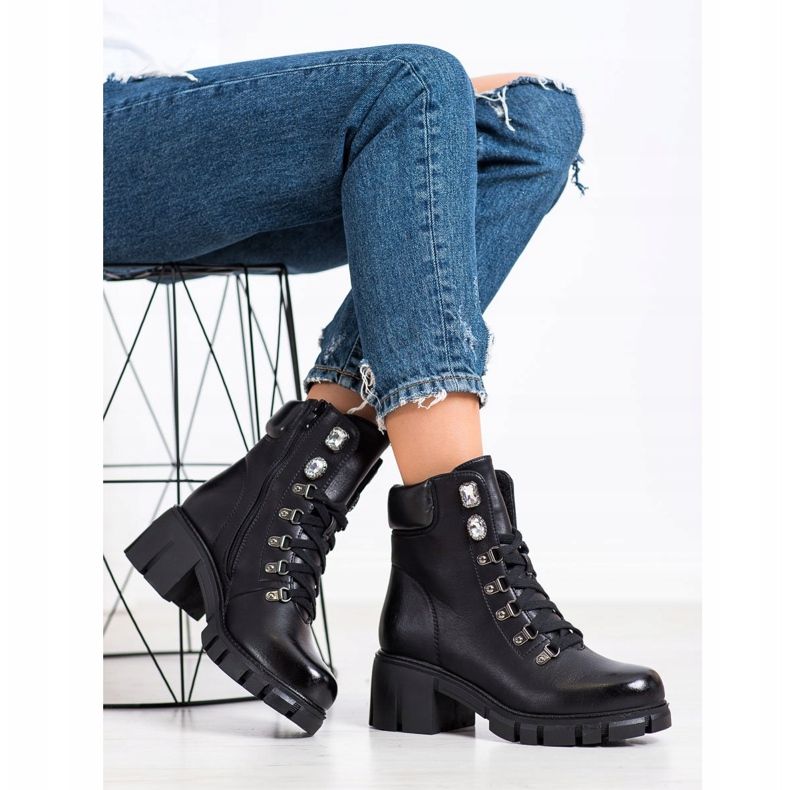 Ideal Shoes Eco Leather Workers svart 2