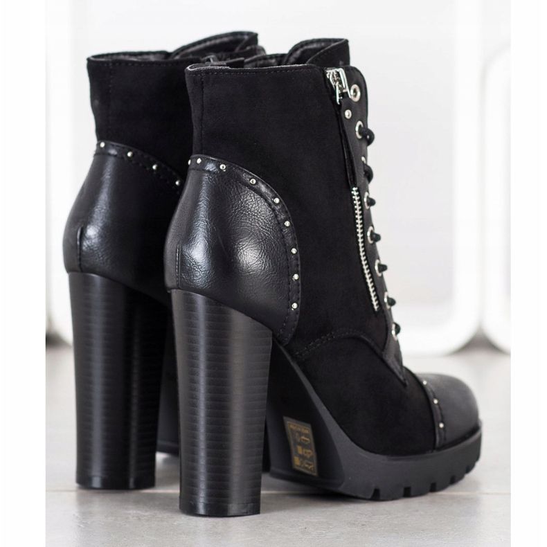 Kayla Rockstövlar på höga klackar svart 2