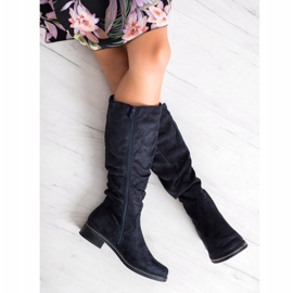 Super Me Stövlar med Cubic Zirconia marinblå blå 2