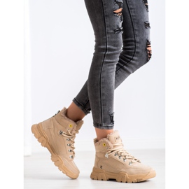 Kylie Fångare med fårskinn beige 2