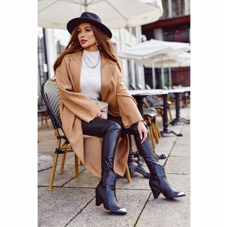 FG1 Kvinnors stövlar med högt ståltryck Svart evigt 2