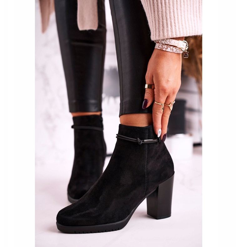 Stövlar på häl Sergio Leone Mocka Svart BT306 2