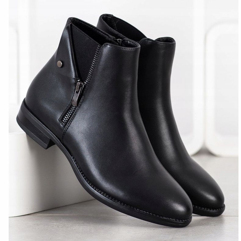 Klassiska Sergio Leone stövlar svart 1