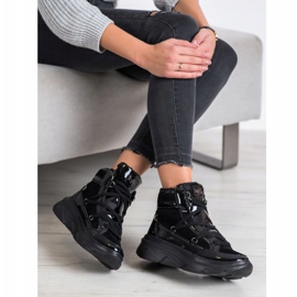 Kylie Moderiktiga svartlackerade fällare 1