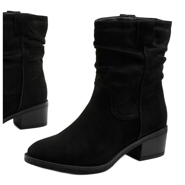 Svarta mockaisolerade Fyrelnet cowboystövlar 1