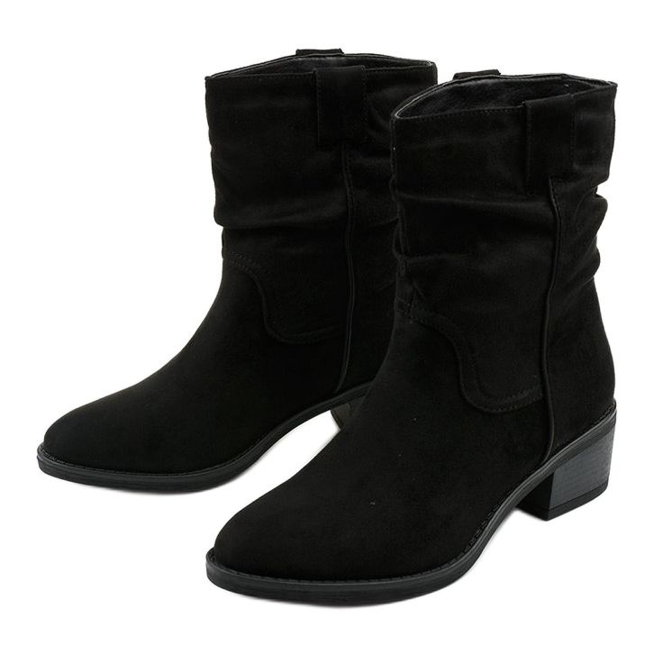 Svarta mockaisolerade Fyrelnet cowboystövlar 2