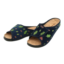 Inblu damskor 155D115 marinblå grön 3