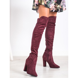 Sweet Shoes Höga stövlar i Spitz röd 1