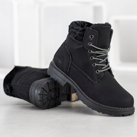 SHELOVET Vandringskängor med velouröverdel svart 2