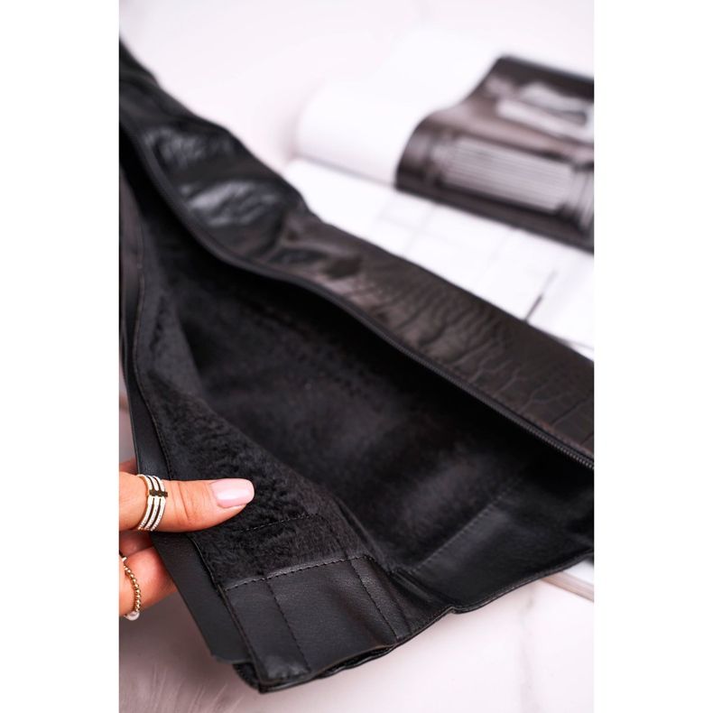 HAN Damskor på en klack Svart högre 3