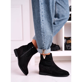 FG1 Dam Ankelstövlar Mocka Svart Vanya 2