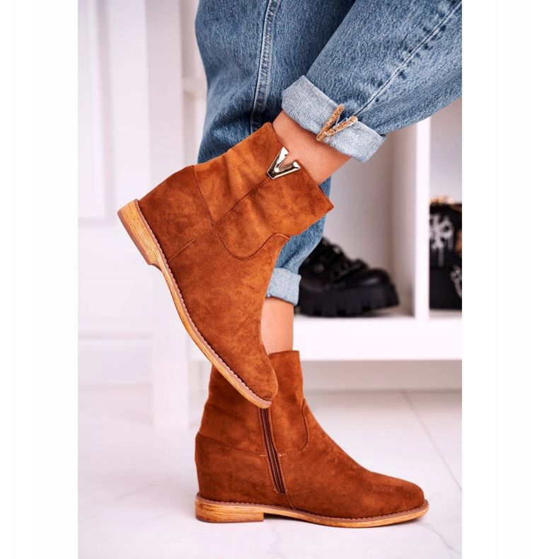 FG1 Dam Ankelstövlar Mocka Brun Vanya 1