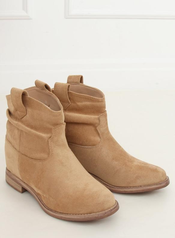 Stövlar på en dold kil beige 1516 Beige 1