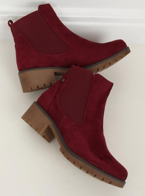 Burgundy 8B902 Vinstövlar för kvinnor röd 2