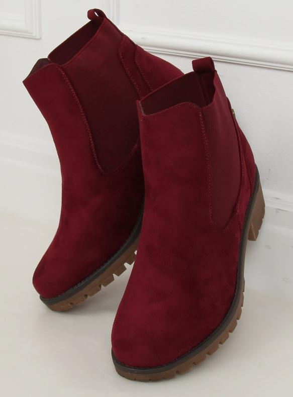 Burgundy 8B902 Vinstövlar för kvinnor röd 1