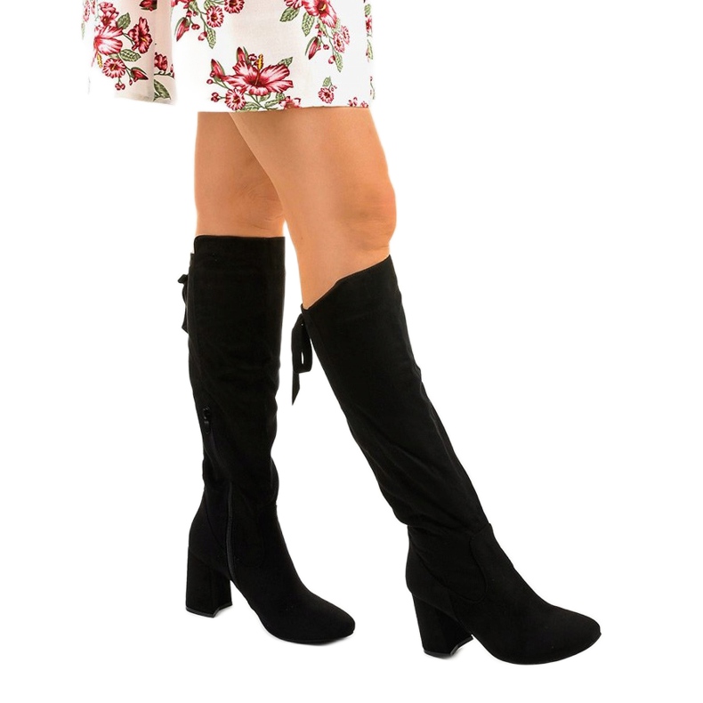 Svarta fotkängor med Shimmerfog i ekologisk mocka 1