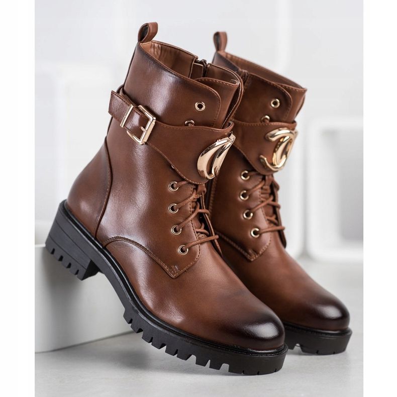 SHELOVET Arbetare Med Guldprydnad brun 1