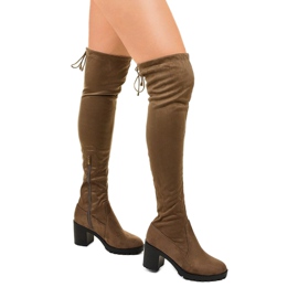 Mocka stövlar på stolpen av Hekran khaki kaki grön 1