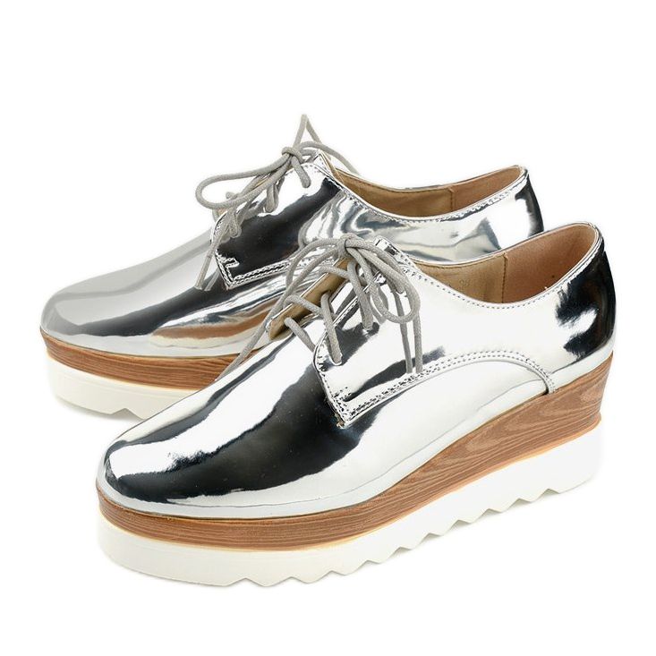 Slip-on silverskor med GF-FD9 dubbar silver- 2