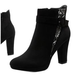 Svarta stövlar på stolpen med Lysianassa eko-mocka 1