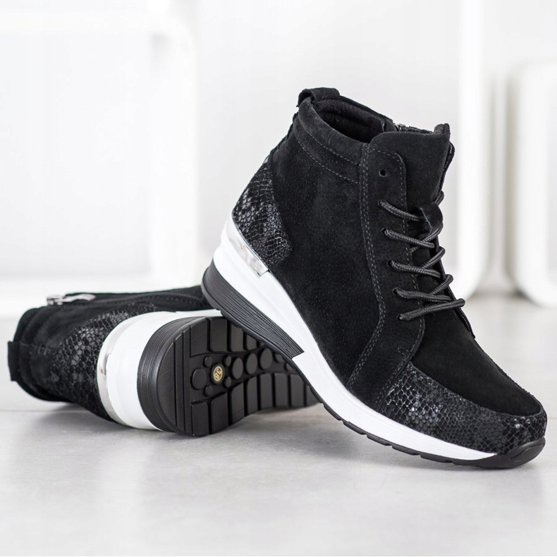 Filippo Snörskor i läder svart 2