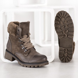 Super Mode Varma, bundna kängor grå 1