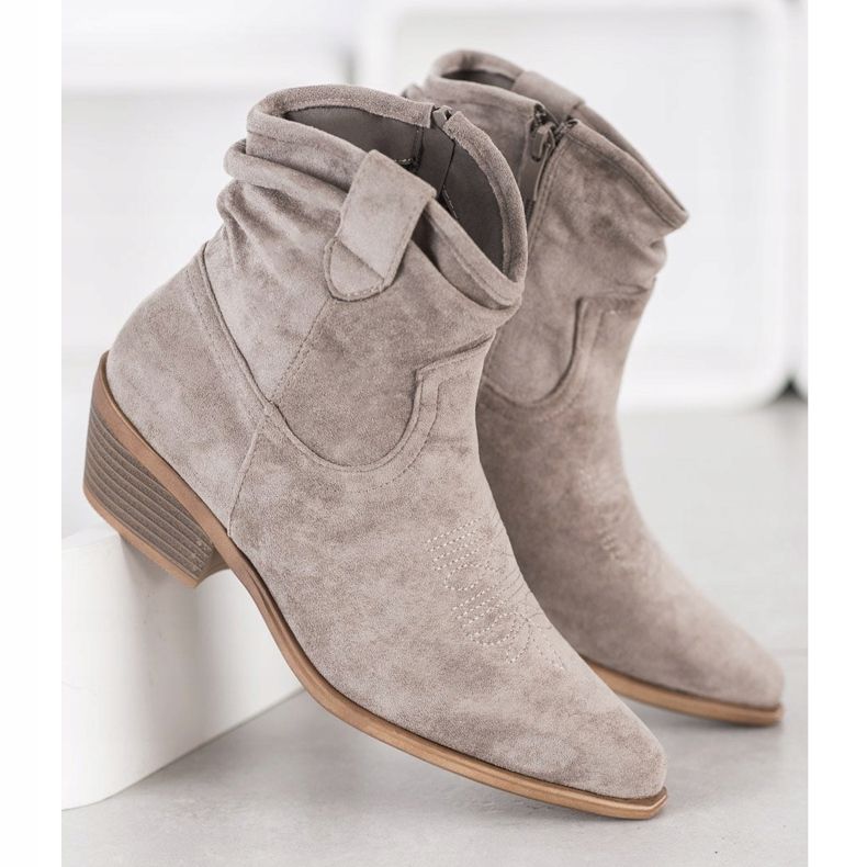 Cm Paris Cowboystövlar i mocka beige 1