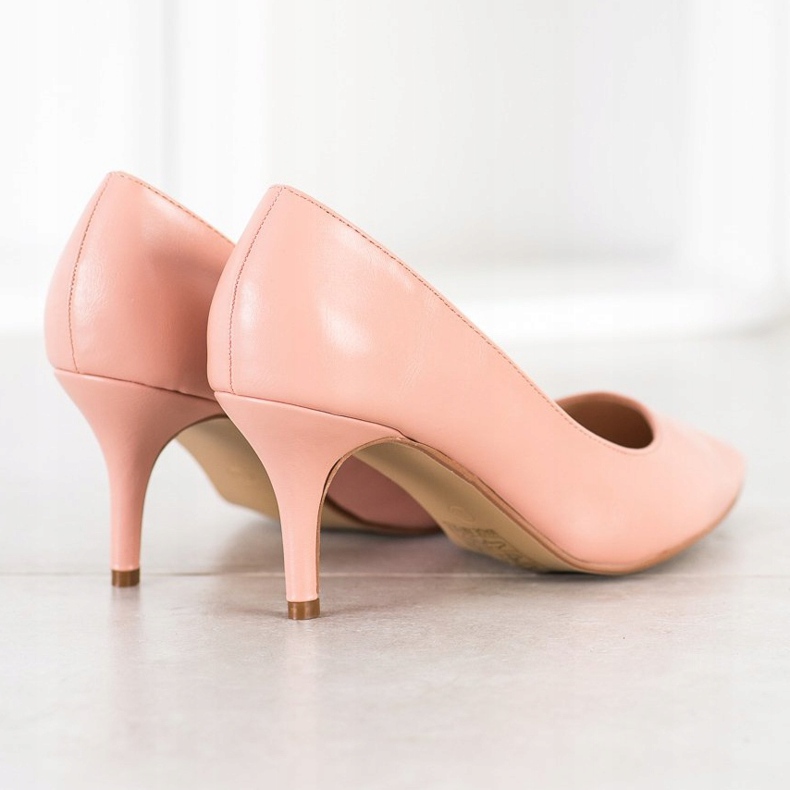 SHELOVET Pumpar med ekoläder rosa 1