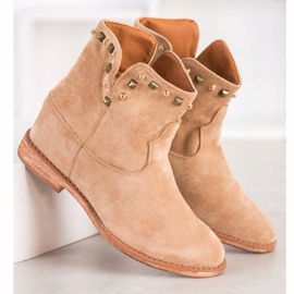 Bella Paris Varma beige cowboystövlar 2