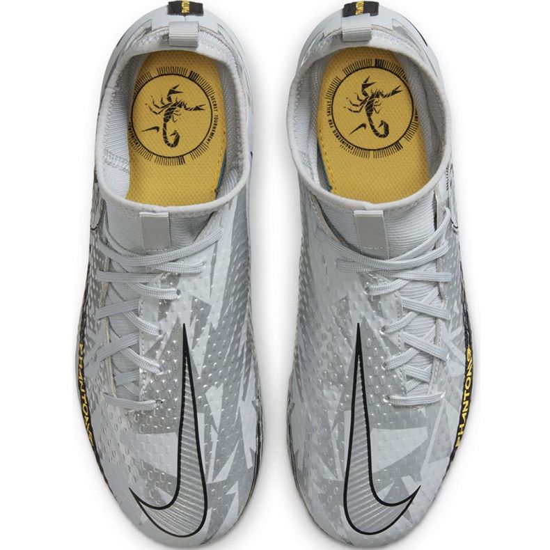 Nike Phantom Gt Scorpion Academy Dynamic Fit FG / MG Jr DA2287 001 fotbollsskor blå grå 1