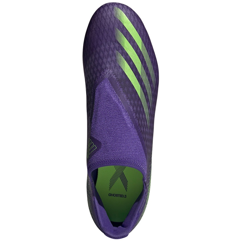 Adidas X Ghosted.3 Ll Fg fotbollsskor lila-gröna EG8164 purpur purpur 1